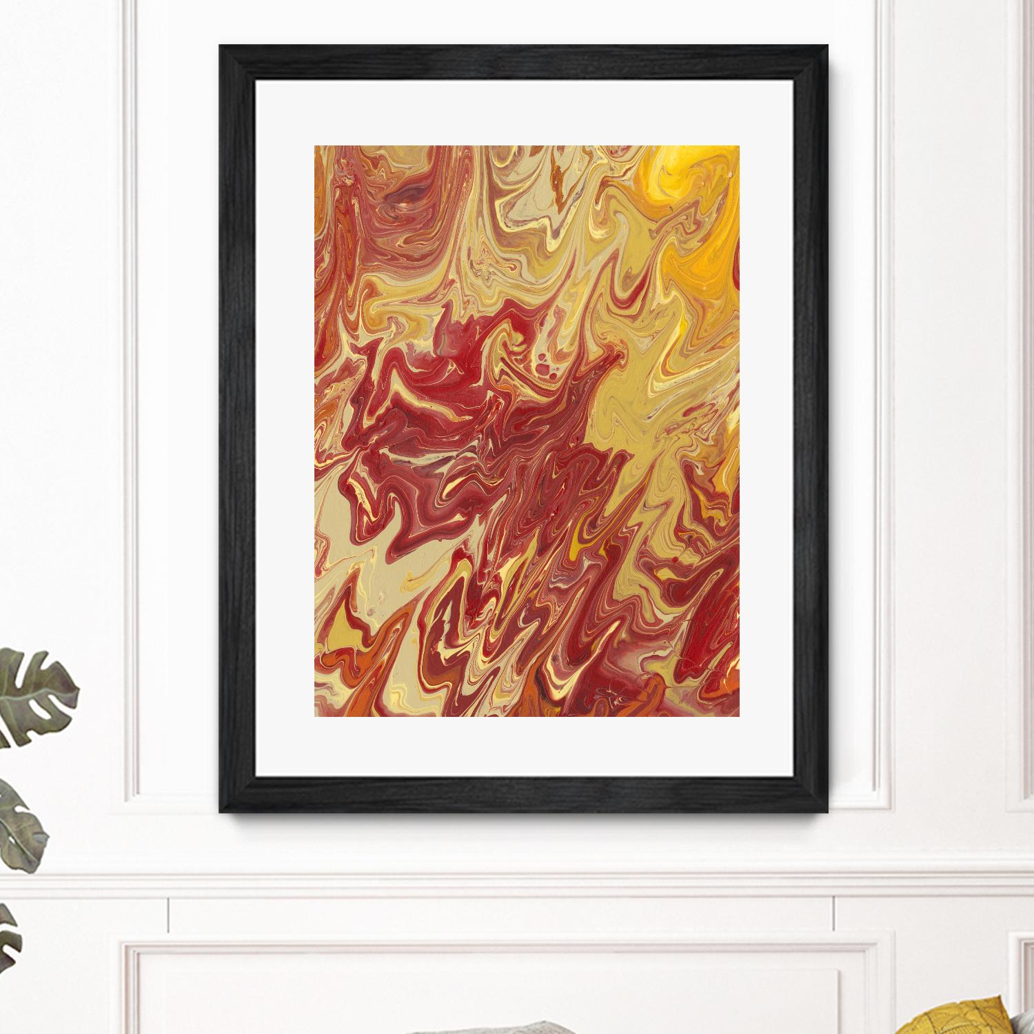 Nomadic Blaze II by Regina Moore on GIANT ART - orange abstract