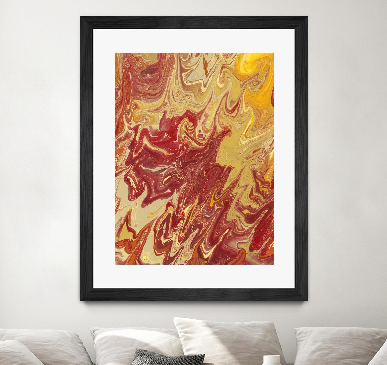 Nomadic Blaze II by Regina Moore on GIANT ART - orange abstract