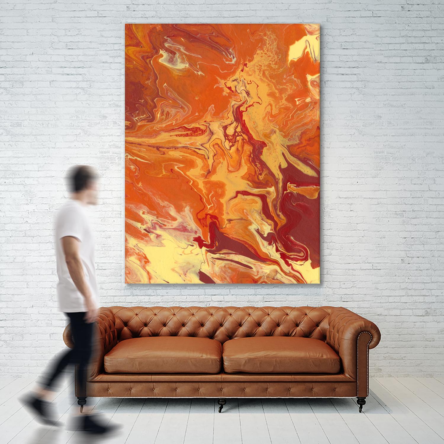 Nomadic Blaze III by Regina Moore on GIANT ART - orange abstract