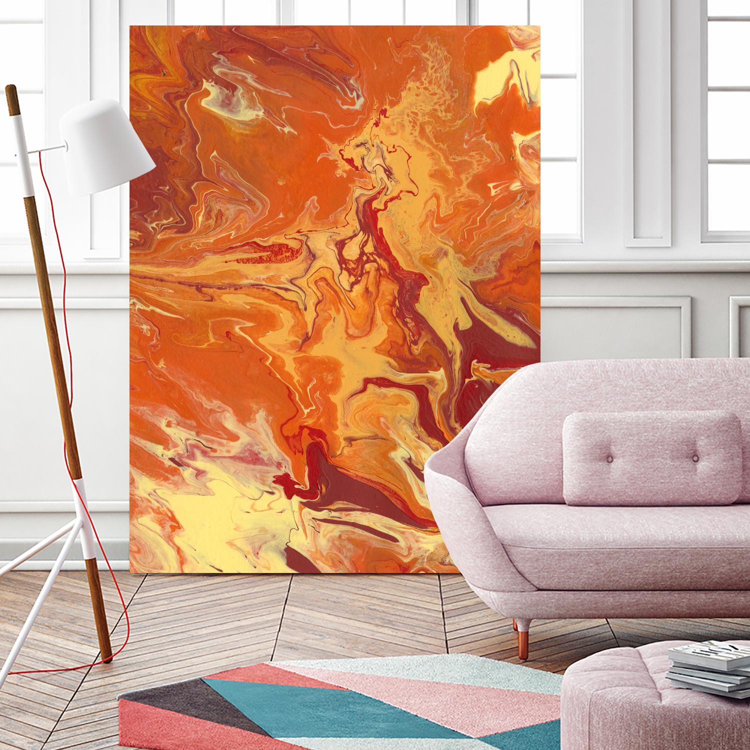 Nomadic Blaze III by Regina Moore on GIANT ART - orange abstract