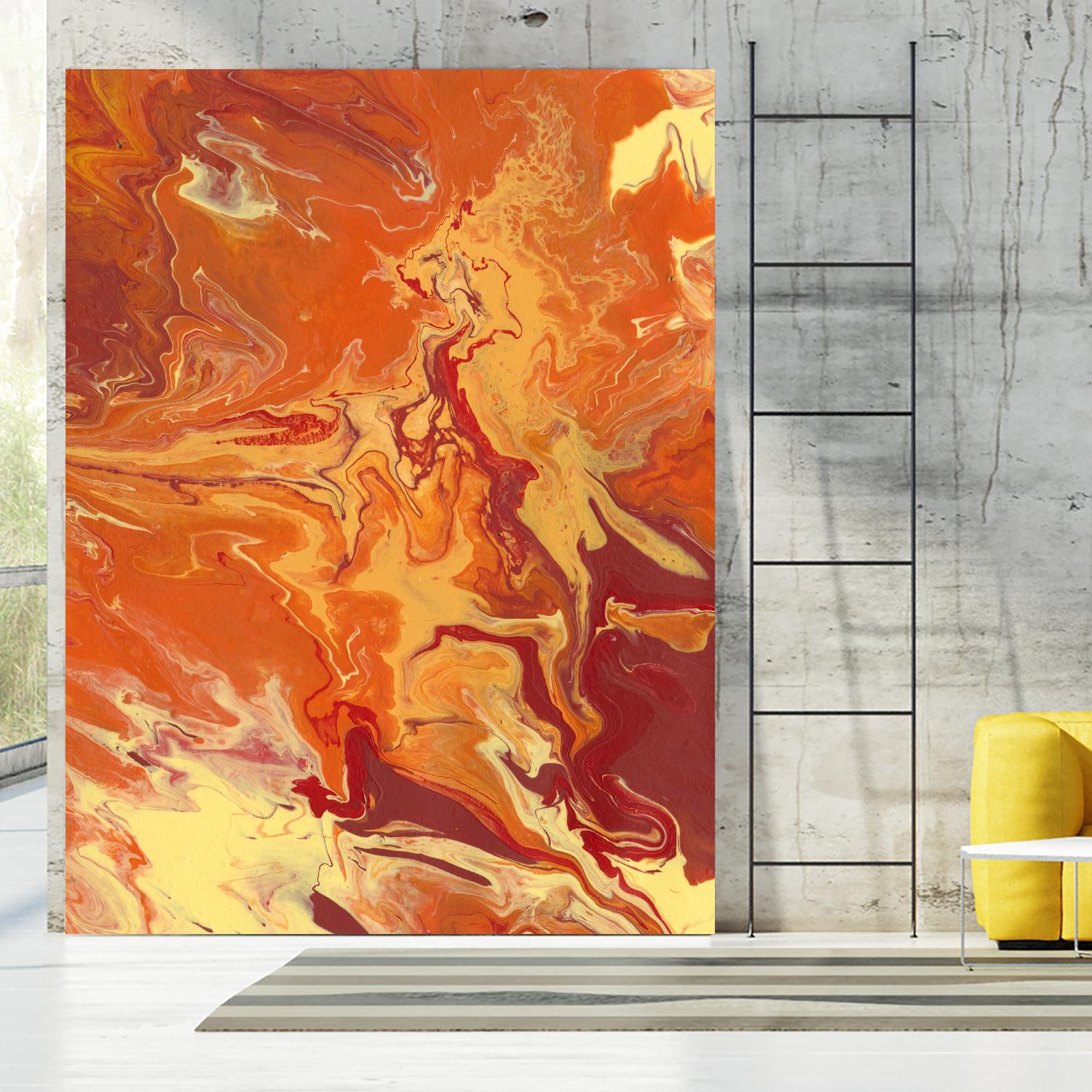 Nomadic Blaze III by Regina Moore on GIANT ART - orange abstract