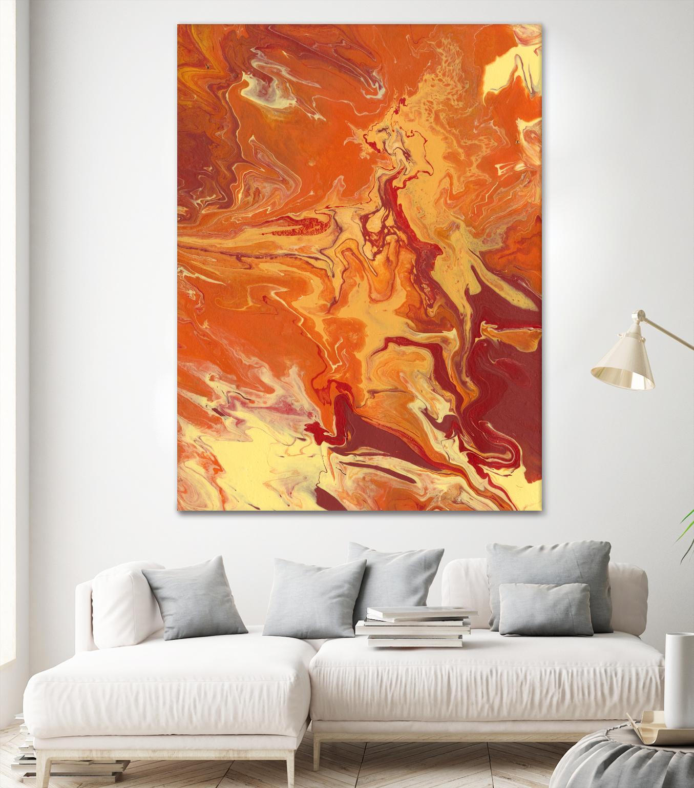 Nomadic Blaze III by Regina Moore on GIANT ART - orange abstract