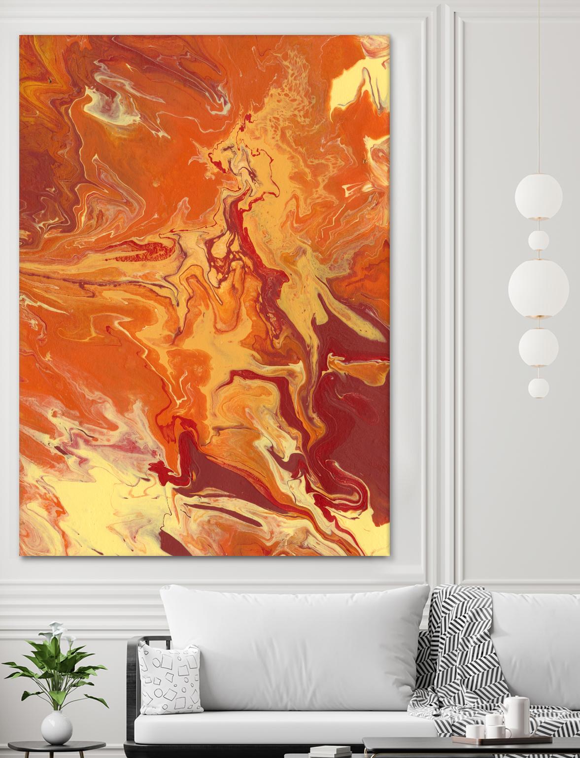 Nomadic Blaze III by Regina Moore on GIANT ART - orange abstract