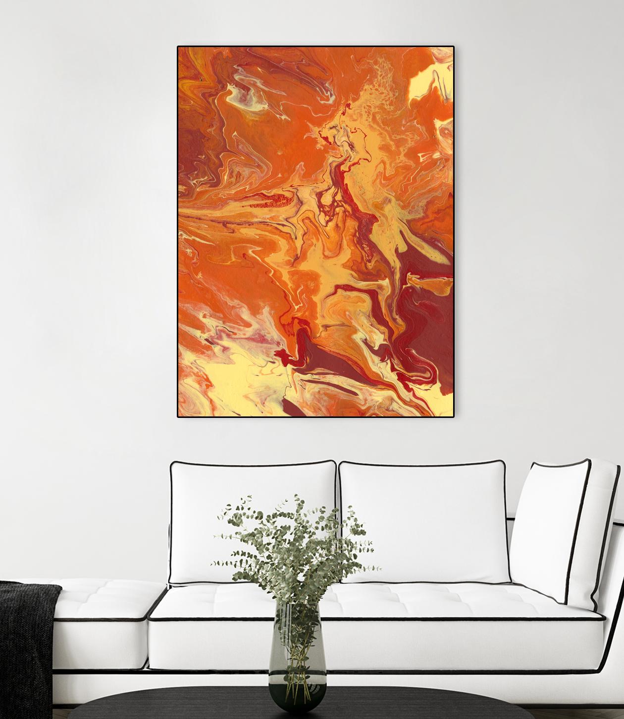Nomadic Blaze III by Regina Moore on GIANT ART - orange abstract