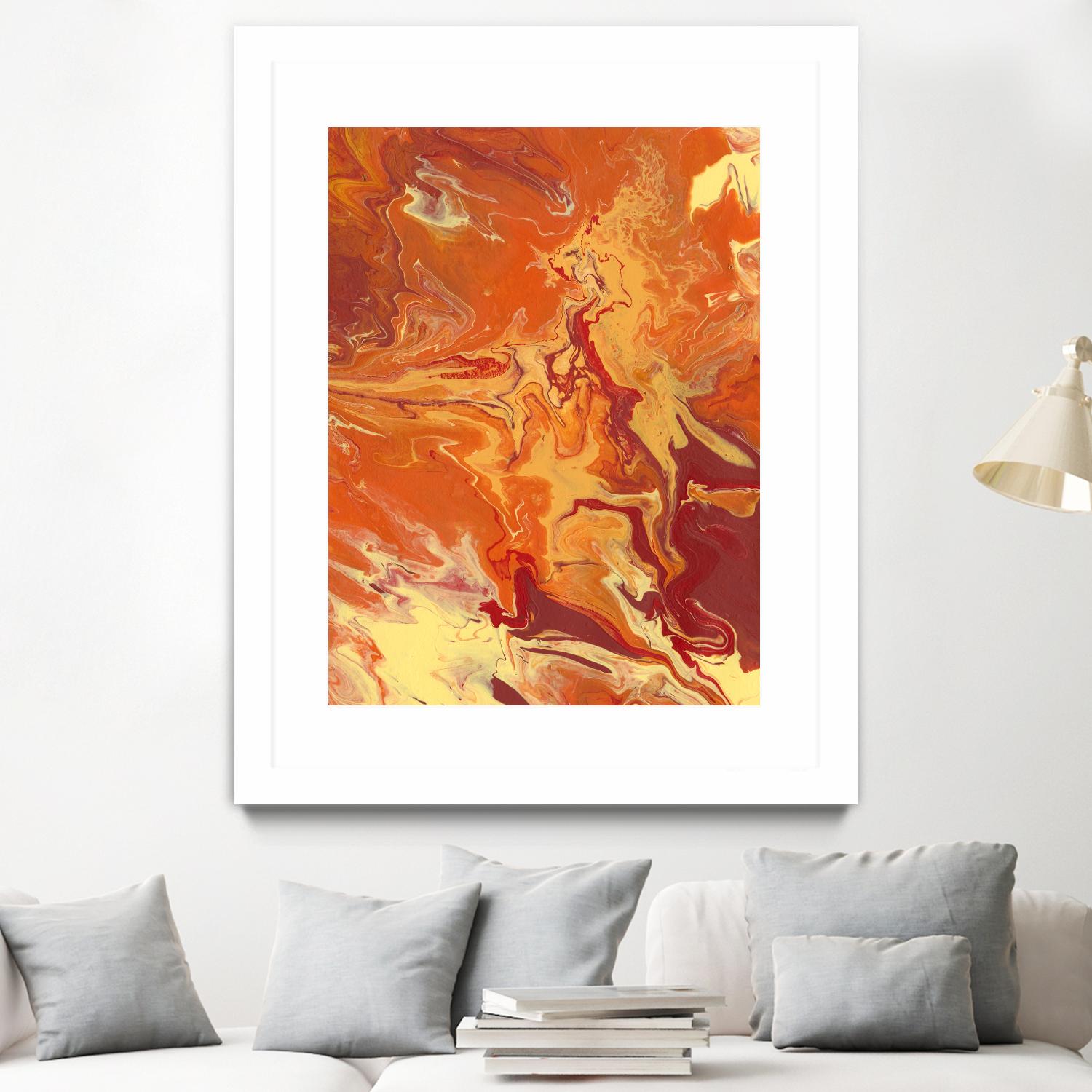 Nomadic Blaze III by Regina Moore on GIANT ART - orange abstract