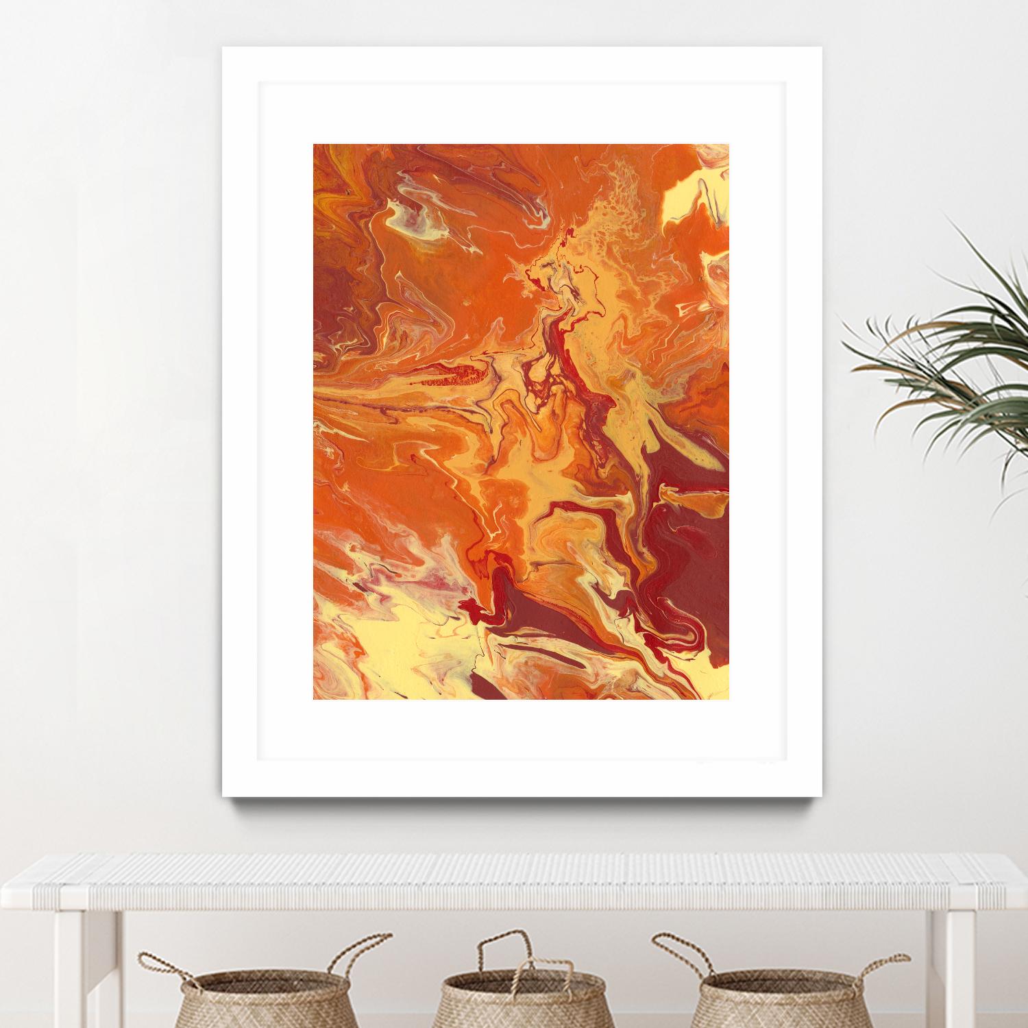 Nomadic Blaze III by Regina Moore on GIANT ART - orange abstract