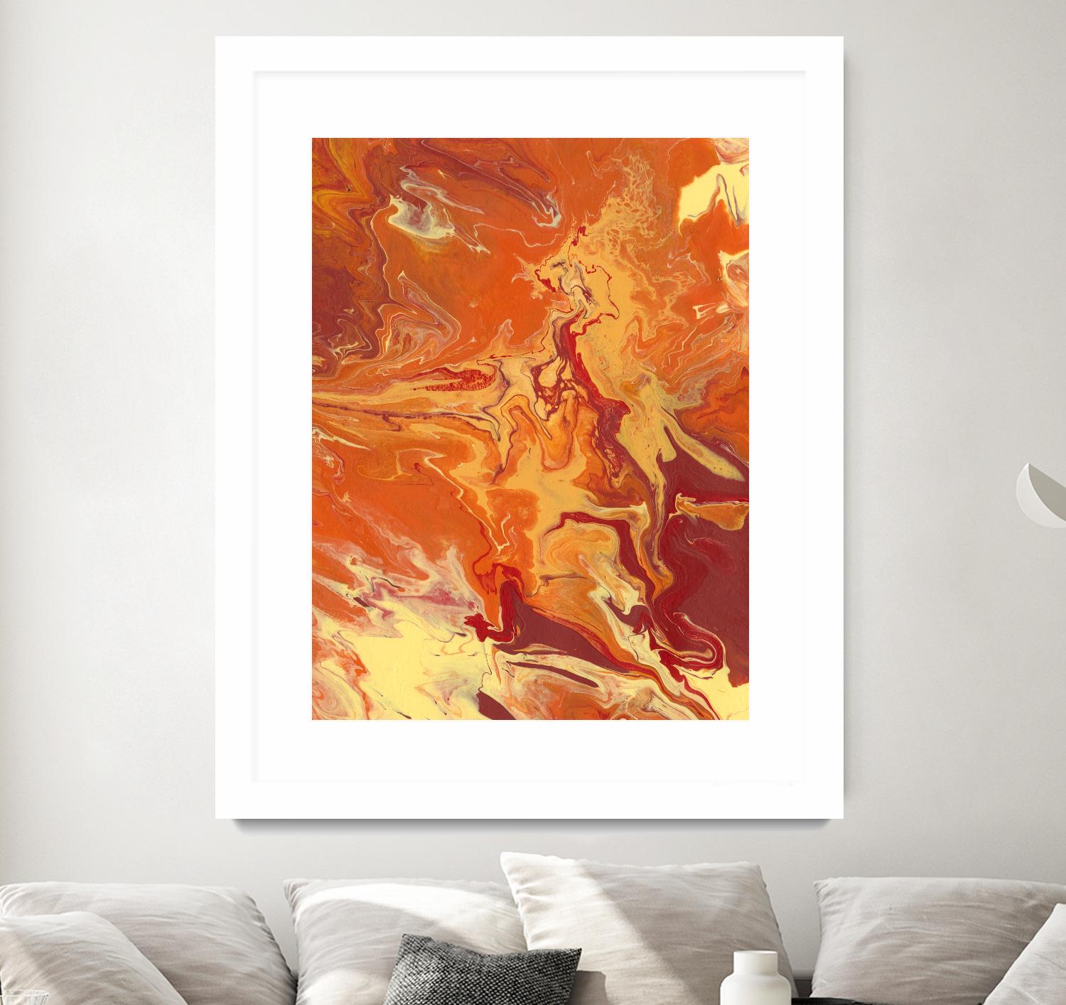 Nomadic Blaze III by Regina Moore on GIANT ART - orange abstract