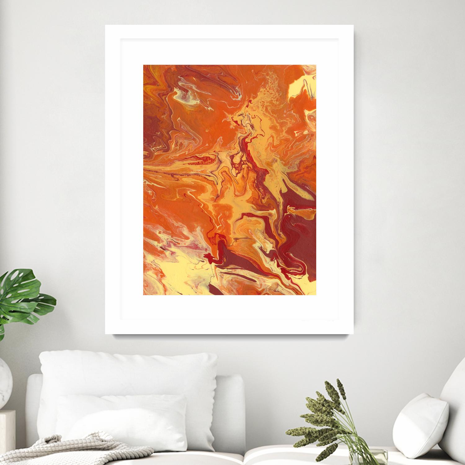 Nomadic Blaze III by Regina Moore on GIANT ART - orange abstract