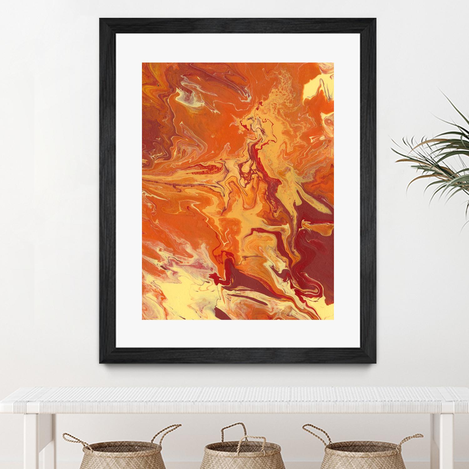 Nomadic Blaze III by Regina Moore on GIANT ART - orange abstract