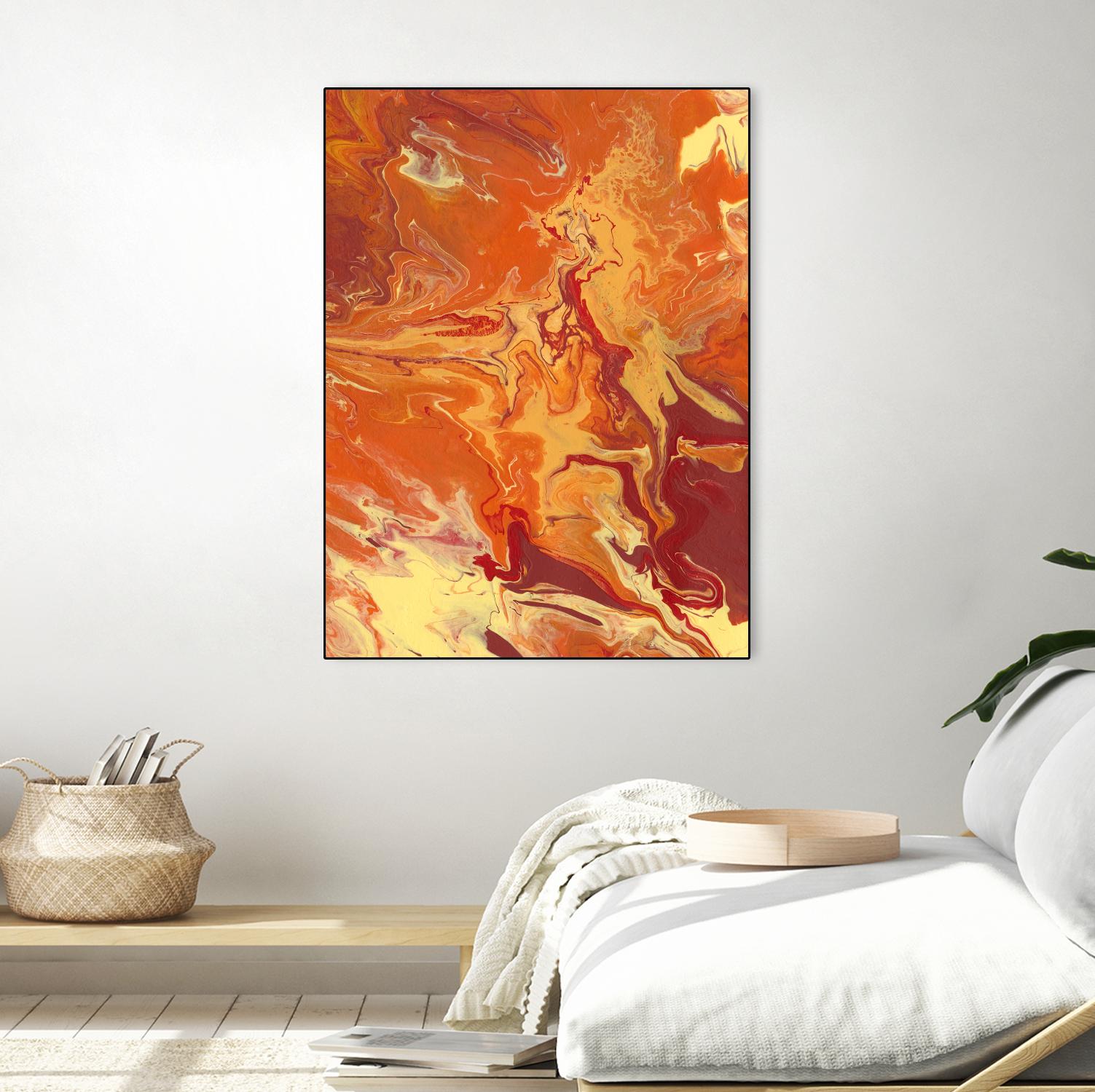 Nomadic Blaze III by Regina Moore on GIANT ART - orange abstract