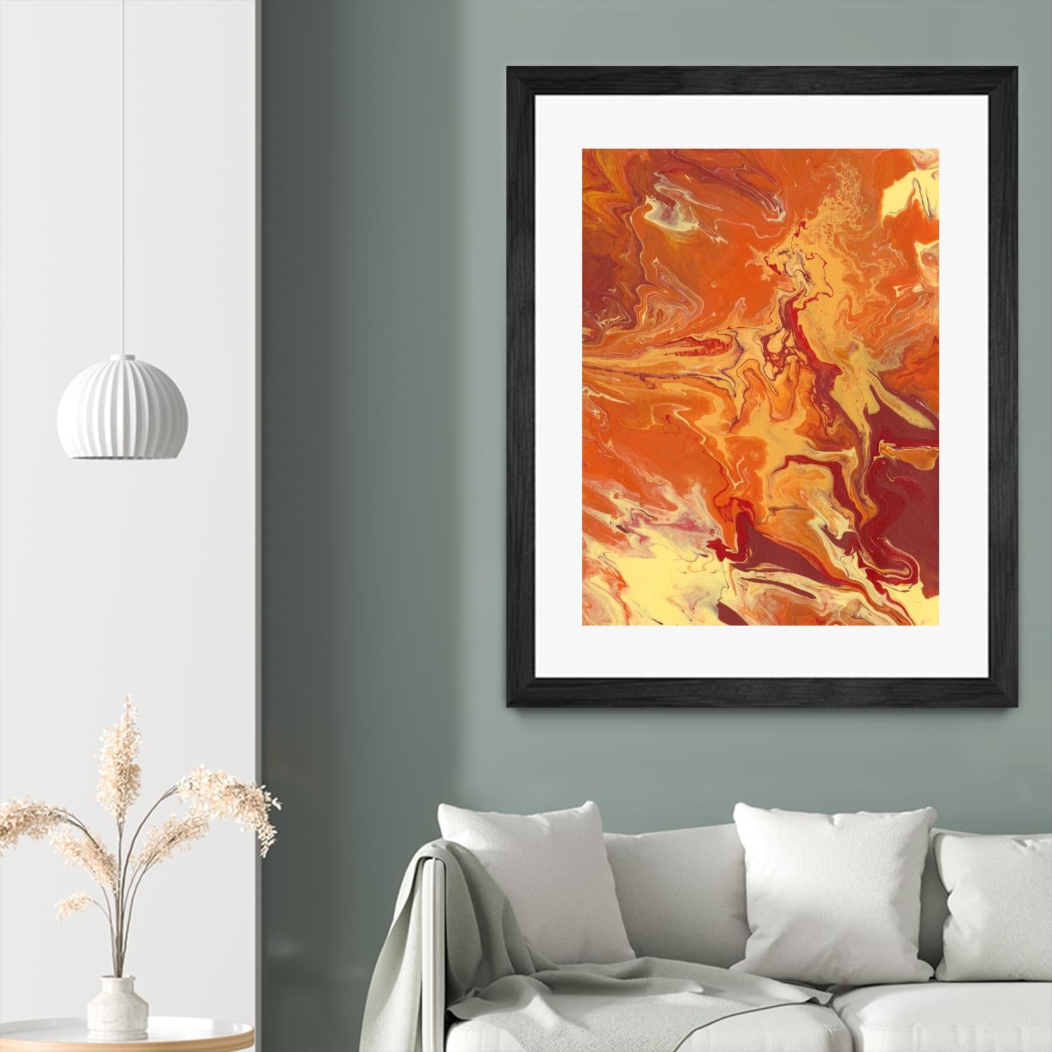 Nomadic Blaze III by Regina Moore on GIANT ART - orange abstract