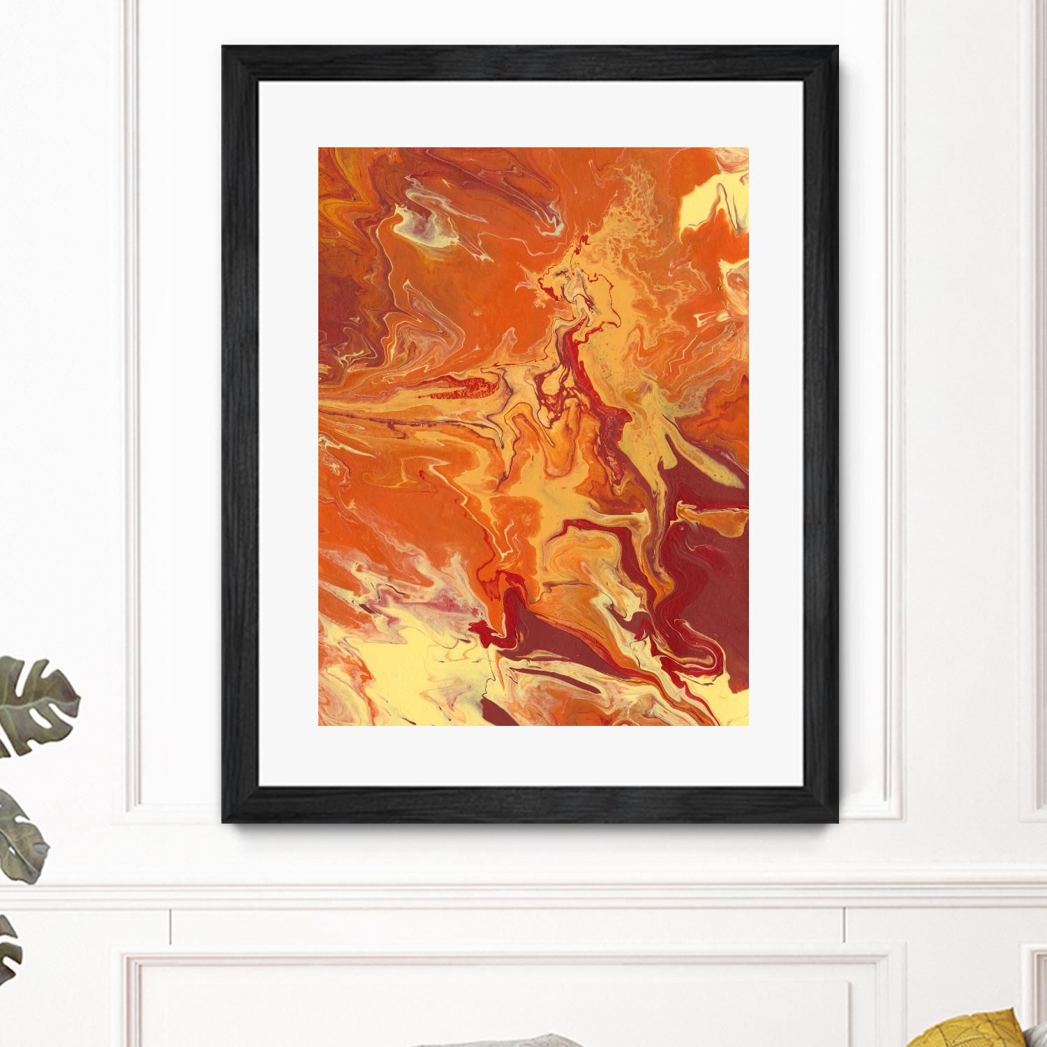 Nomadic Blaze III by Regina Moore on GIANT ART - orange abstract