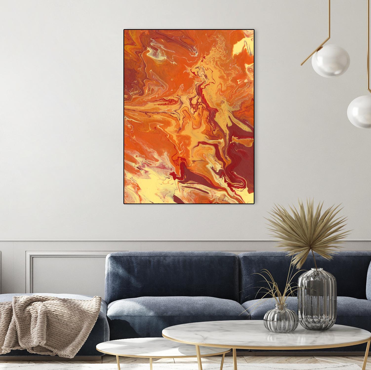 Nomadic Blaze III by Regina Moore on GIANT ART - orange abstract