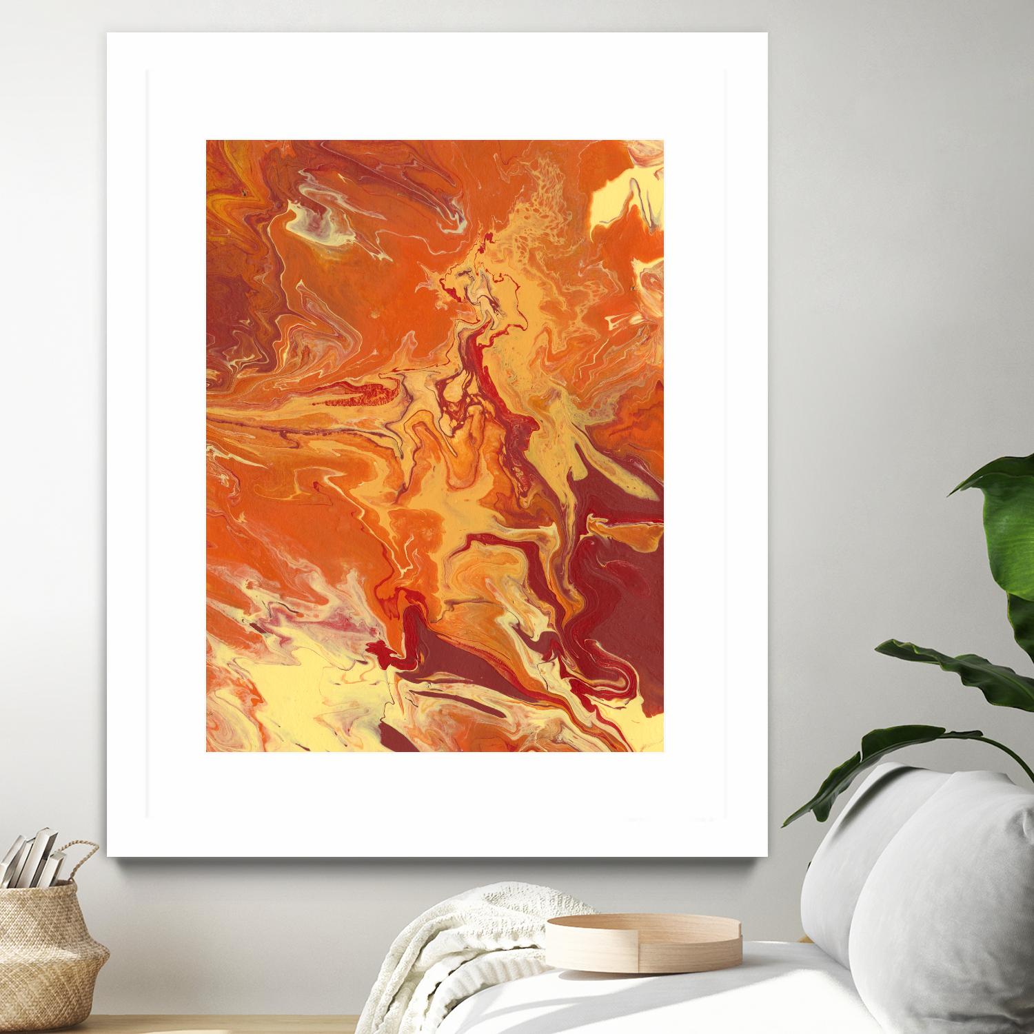 Nomadic Blaze III by Regina Moore on GIANT ART - orange abstract