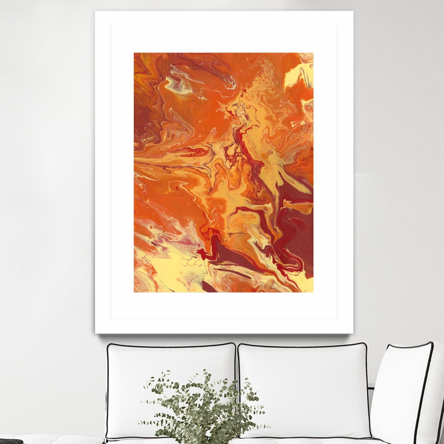 Nomadic Blaze III by Regina Moore on GIANT ART - orange abstract