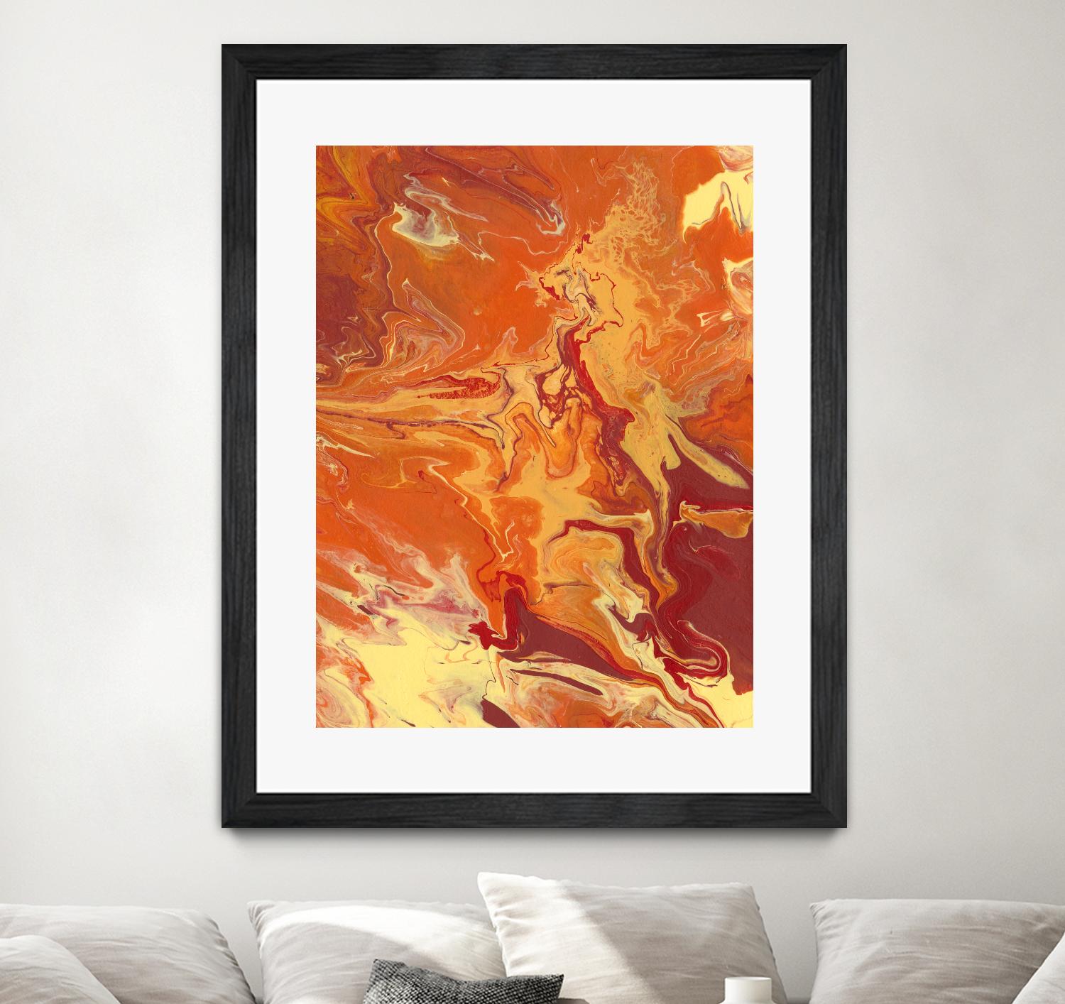 Nomadic Blaze III by Regina Moore on GIANT ART - orange abstract