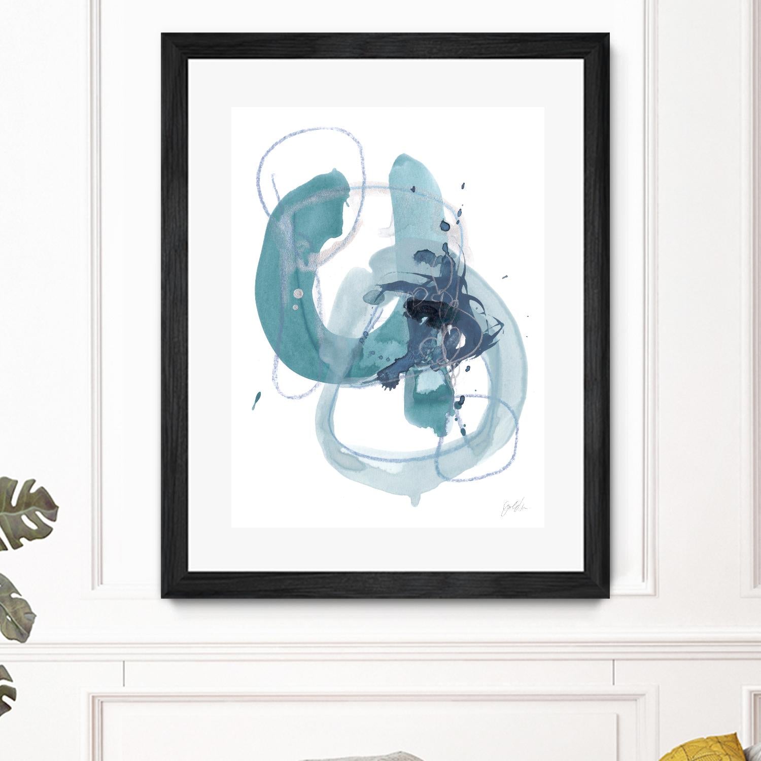 Aqua Orbit II by June Erica Vess on GIANT ART - blue abstract