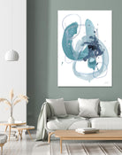 Aqua Orbit II by June Erica Vess on GIANT ART - blue abstract