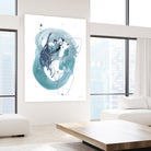 Aqua Orbit IV by June Erica Vess on GIANT ART - blue abstract