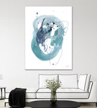 Aqua Orbit IV by June Erica Vess on GIANT ART - blue abstract