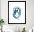 Aqua Orbit IV by June Erica Vess on GIANT ART - blue abstract