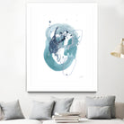 Aqua Orbit IV by June Erica Vess on GIANT ART - blue abstract