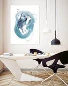 Aqua Orbit IV by June Erica Vess on GIANT ART - blue abstract