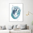 Aqua Orbit IV by June Erica Vess on GIANT ART - blue abstract