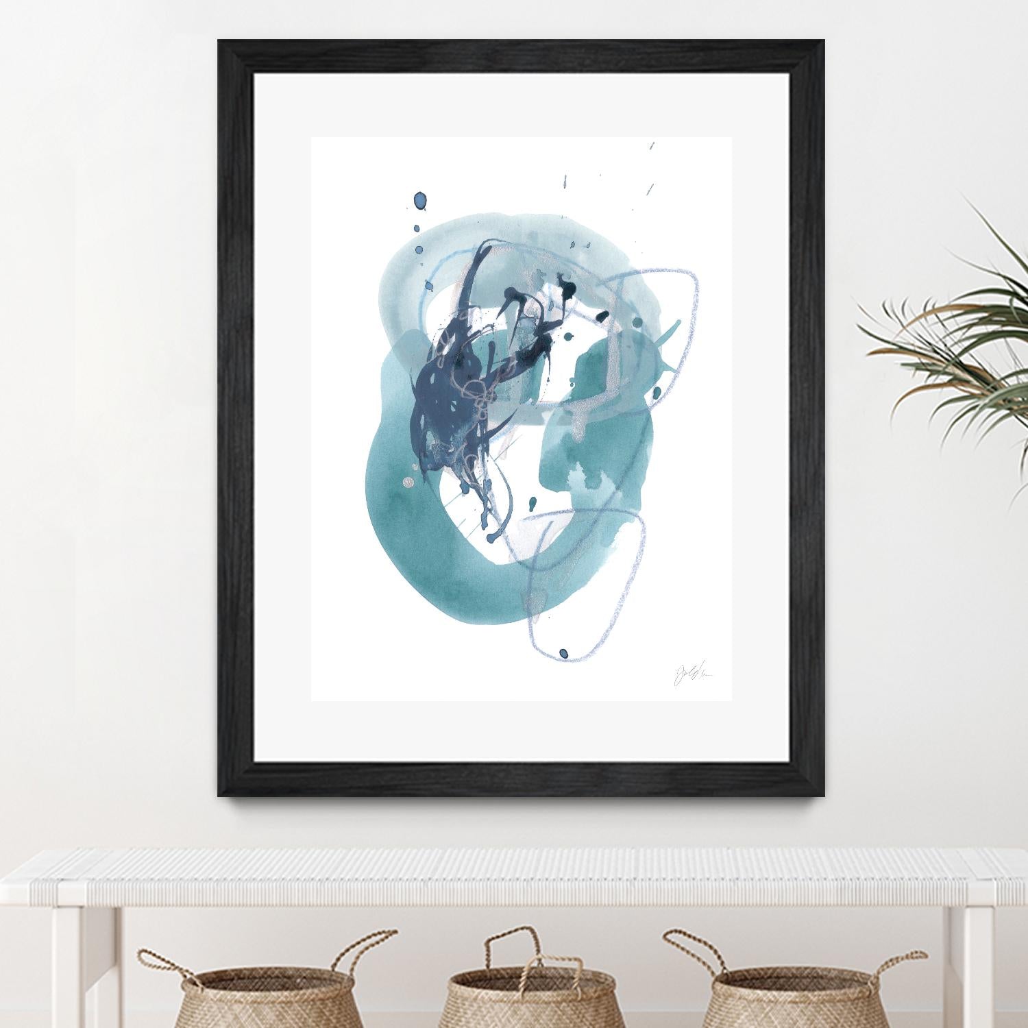 Aqua Orbit IV by June Erica Vess on GIANT ART - blue abstract