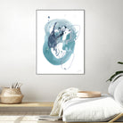 Aqua Orbit IV by June Erica Vess on GIANT ART - blue abstract