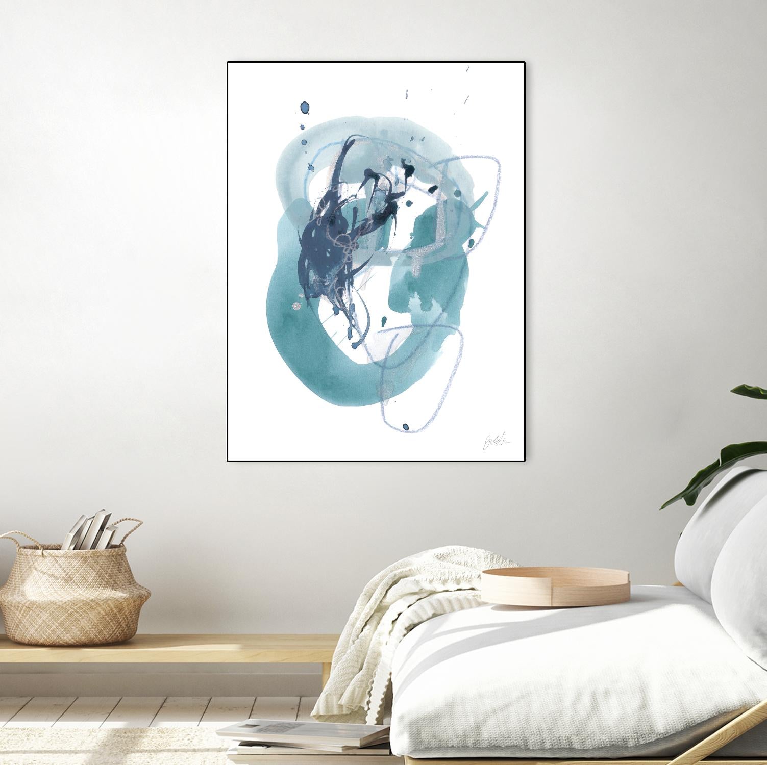 Aqua Orbit IV by June Erica Vess on GIANT ART - blue abstract