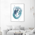Aqua Orbit IV by June Erica Vess on GIANT ART - blue abstract
