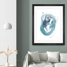 Aqua Orbit IV by June Erica Vess on GIANT ART - blue abstract