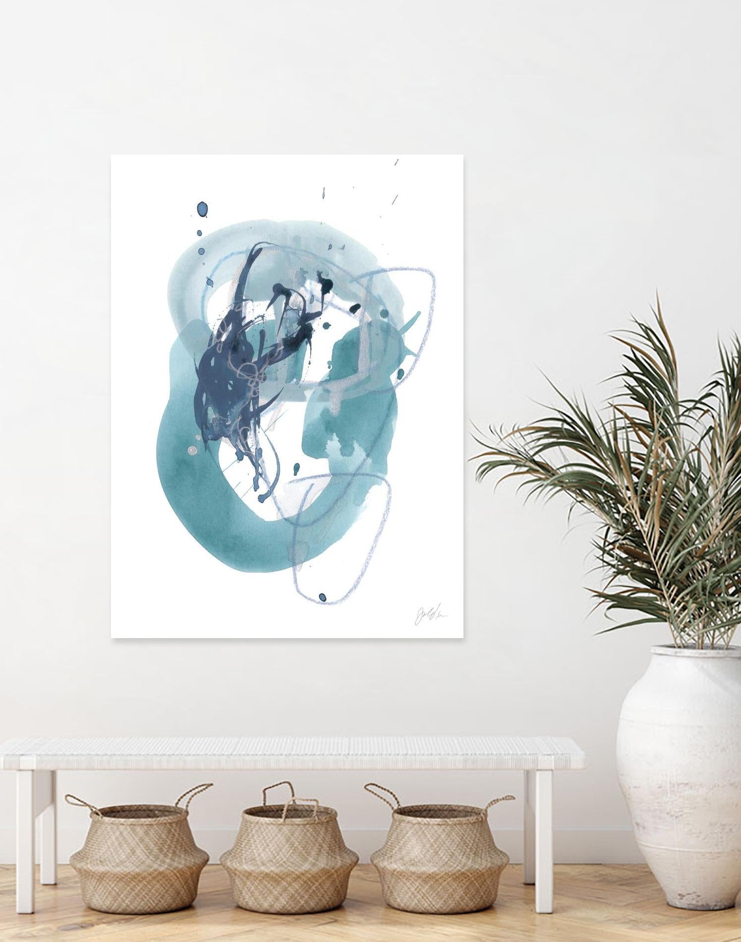 Aqua Orbit IV by June Erica Vess on GIANT ART - blue abstract