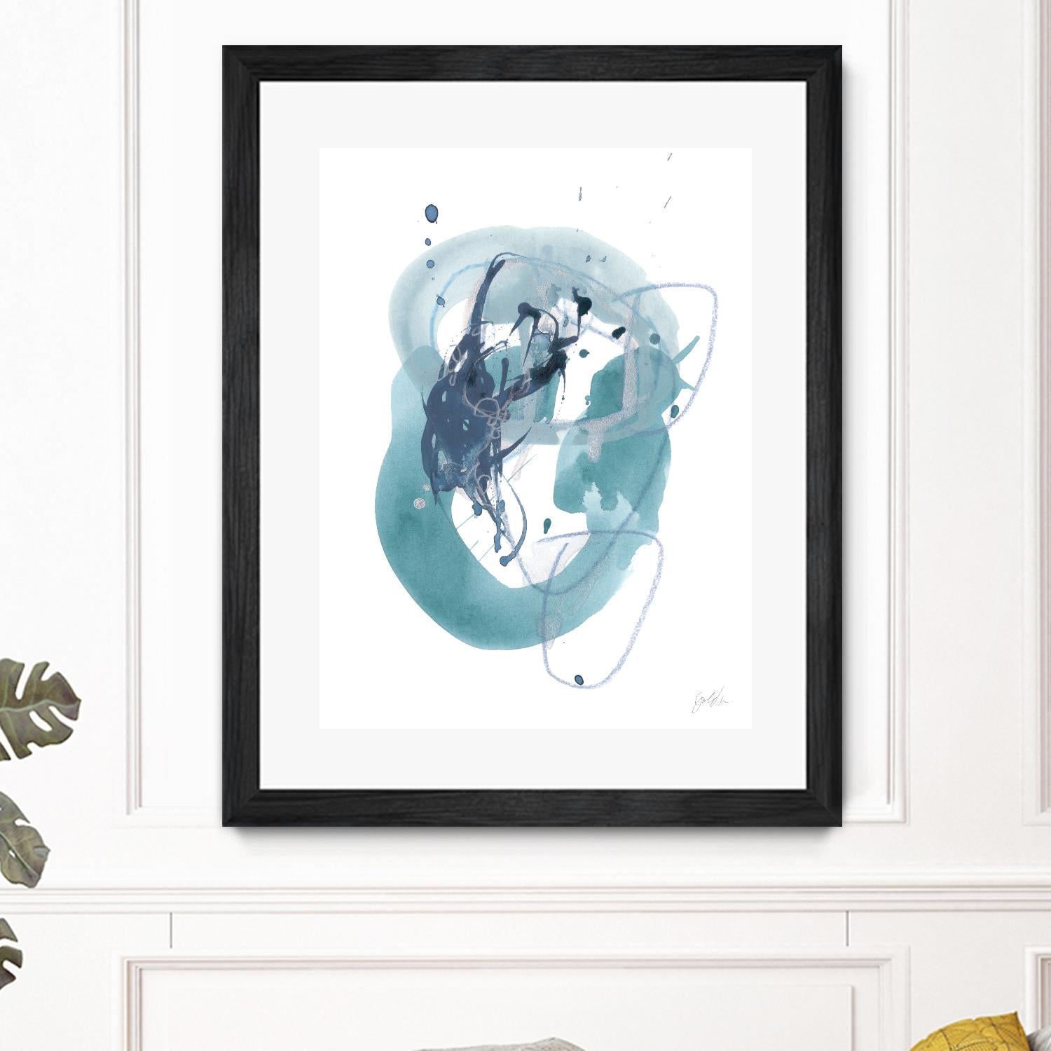 Aqua Orbit IV by June Erica Vess on GIANT ART - blue abstract