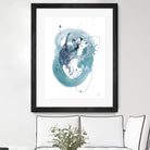Aqua Orbit IV by June Erica Vess on GIANT ART - blue abstract