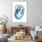 Aqua Orbit IV by June Erica Vess on GIANT ART - blue abstract