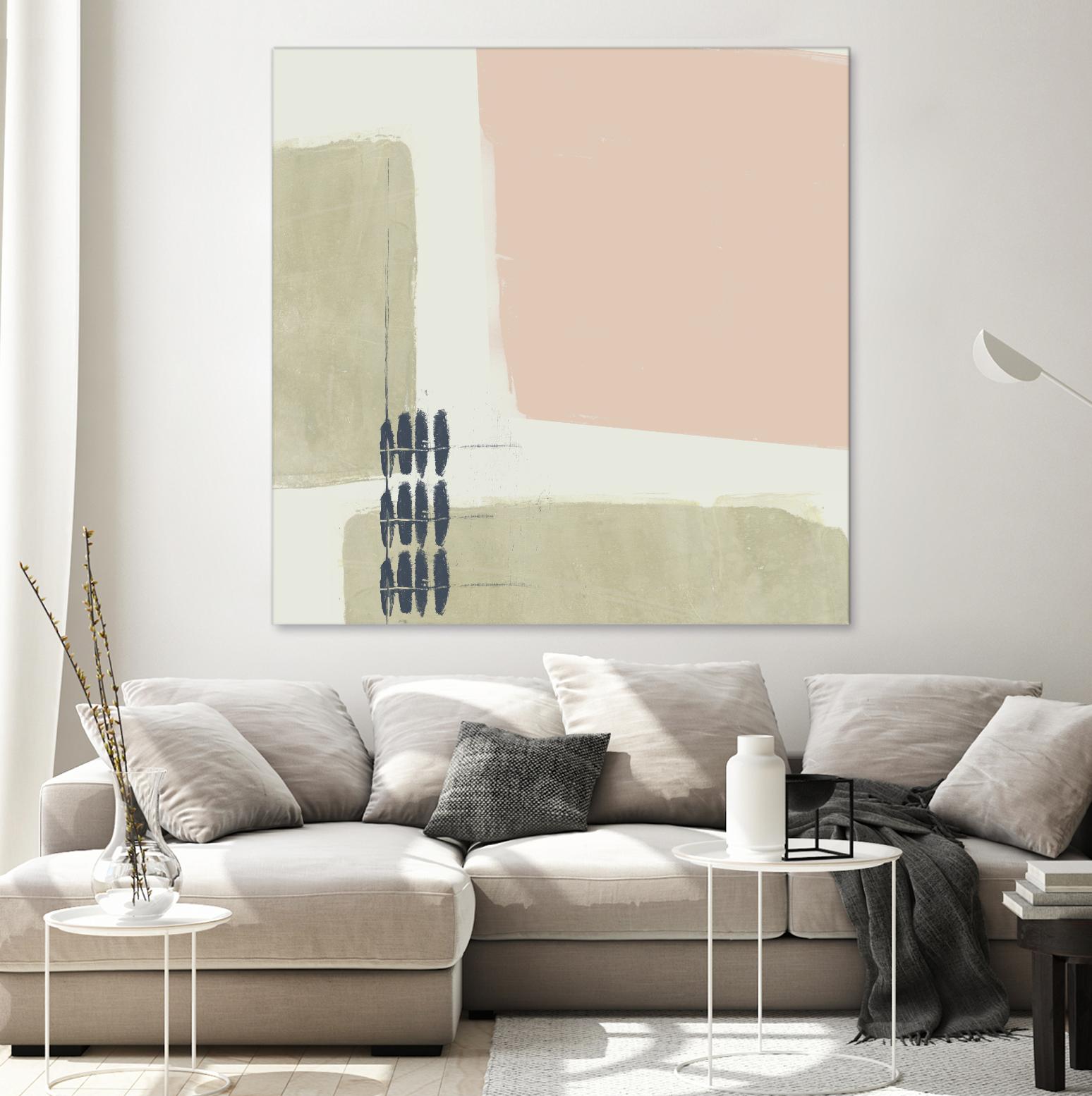 Monotype Abstraction I by Jennifer Goldberger on GIANT ART - pink abstract