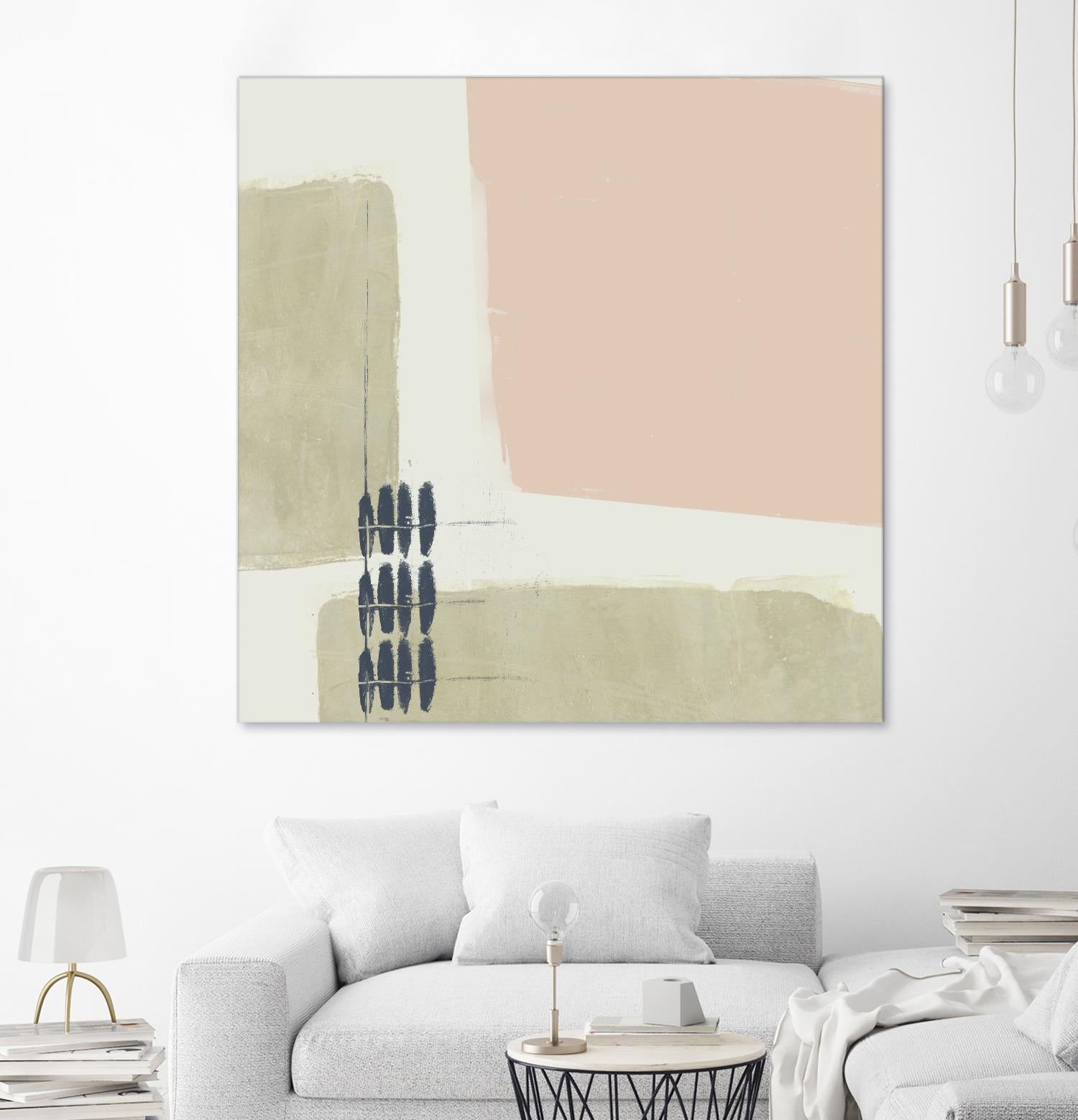 Monotype Abstraction I by Jennifer Goldberger on GIANT ART - pink abstract