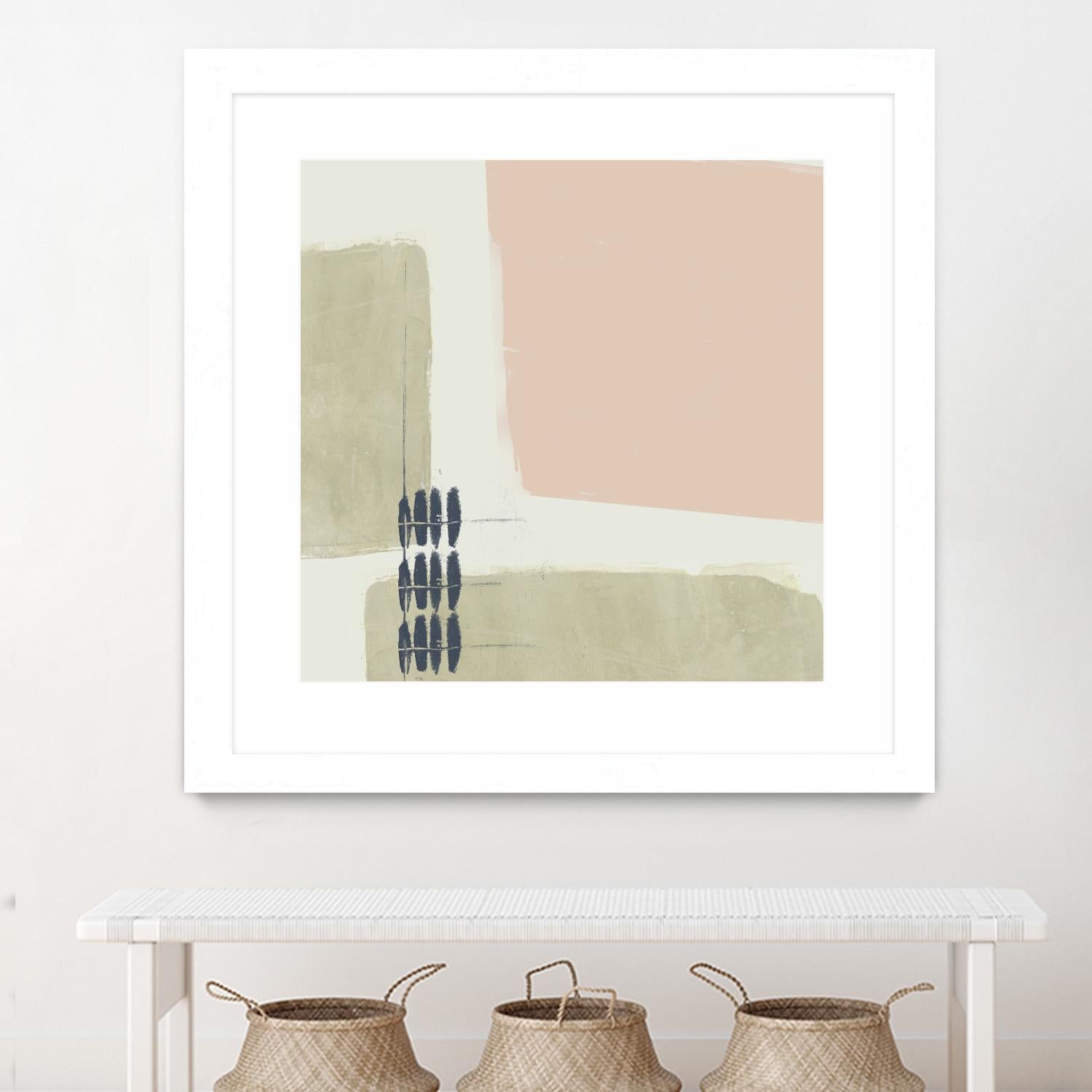 Monotype Abstraction I by Jennifer Goldberger on GIANT ART - pink abstract