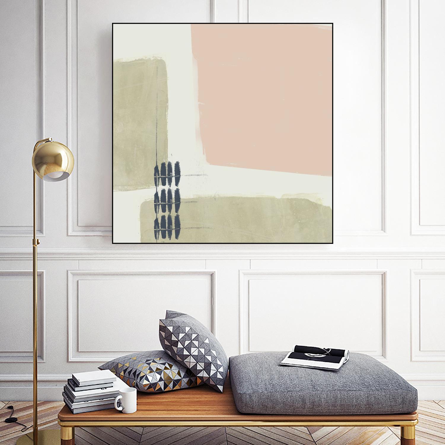 Monotype Abstraction I by Jennifer Goldberger on GIANT ART - pink abstract