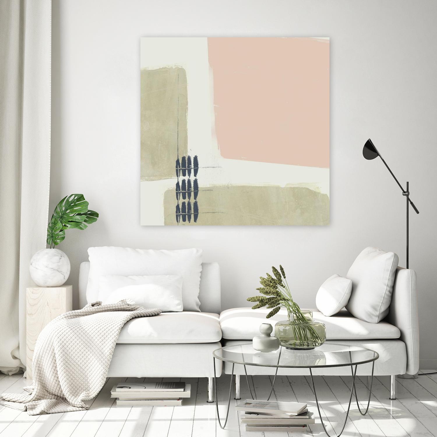 Monotype Abstraction I by Jennifer Goldberger on GIANT ART - pink abstract