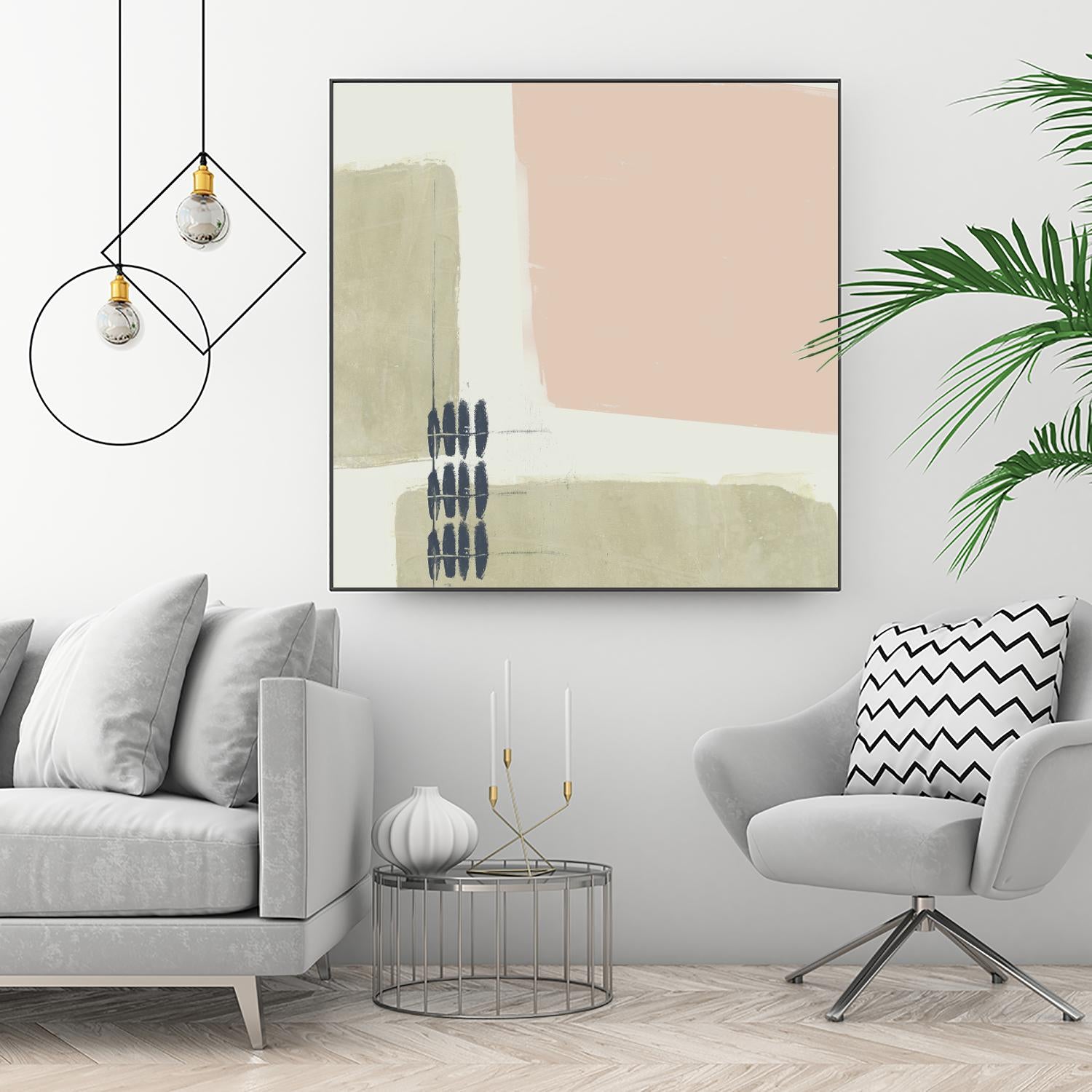 Monotype Abstraction I by Jennifer Goldberger on GIANT ART - pink abstract