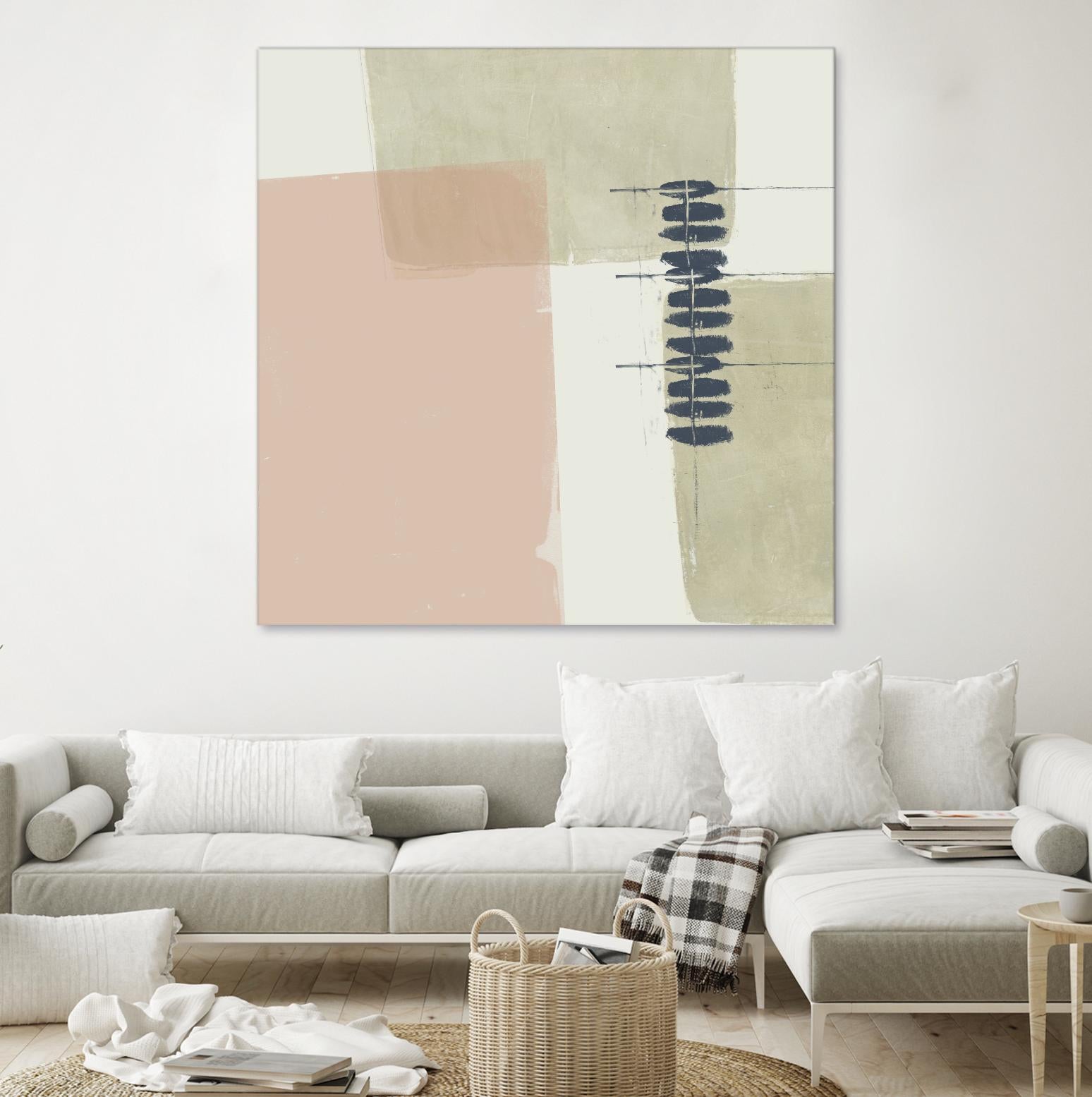 Monotype Abstraction II by Jennifer Goldberger on GIANT ART - pink abstract