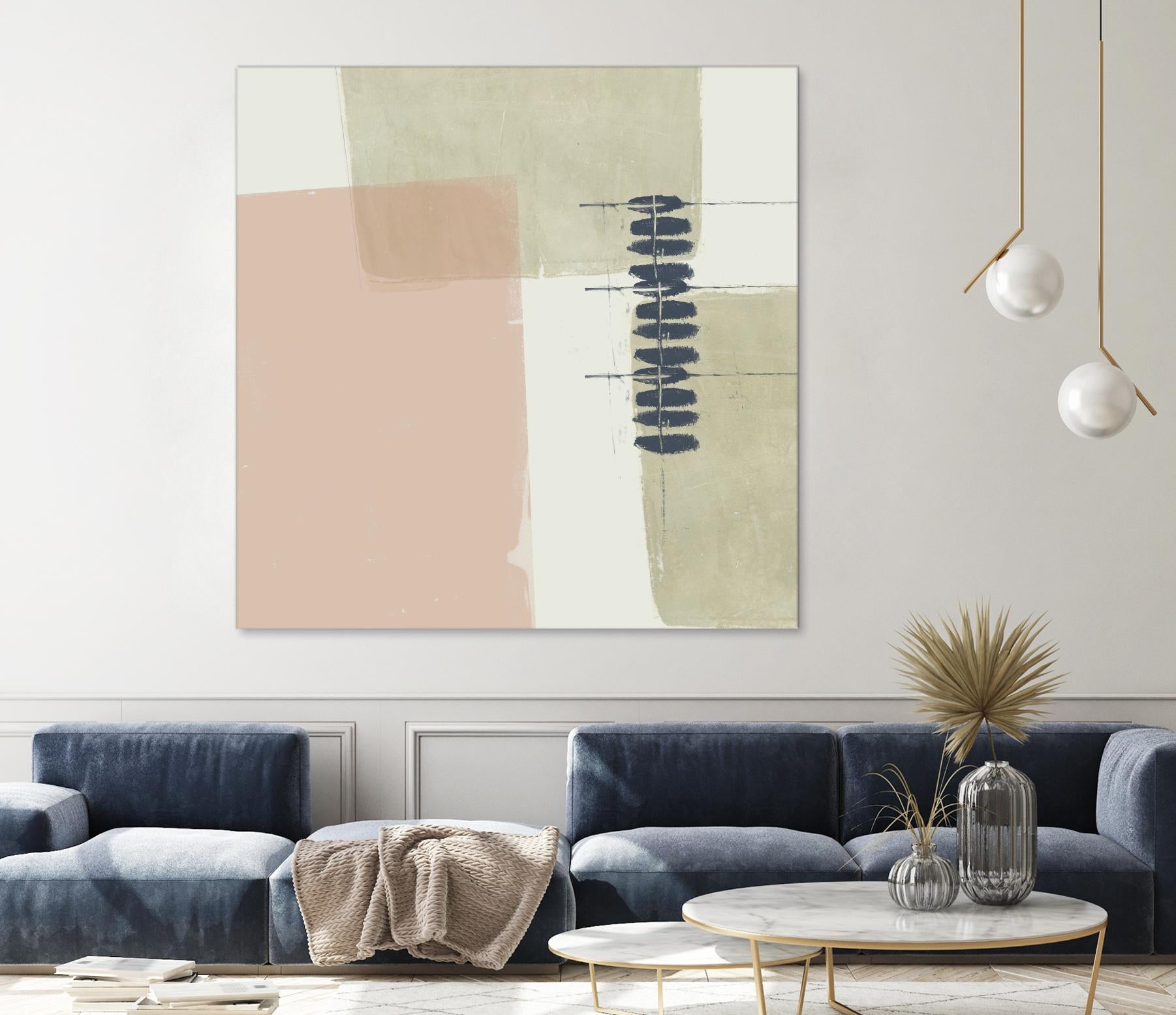 Monotype Abstraction II by Jennifer Goldberger on GIANT ART - pink abstract