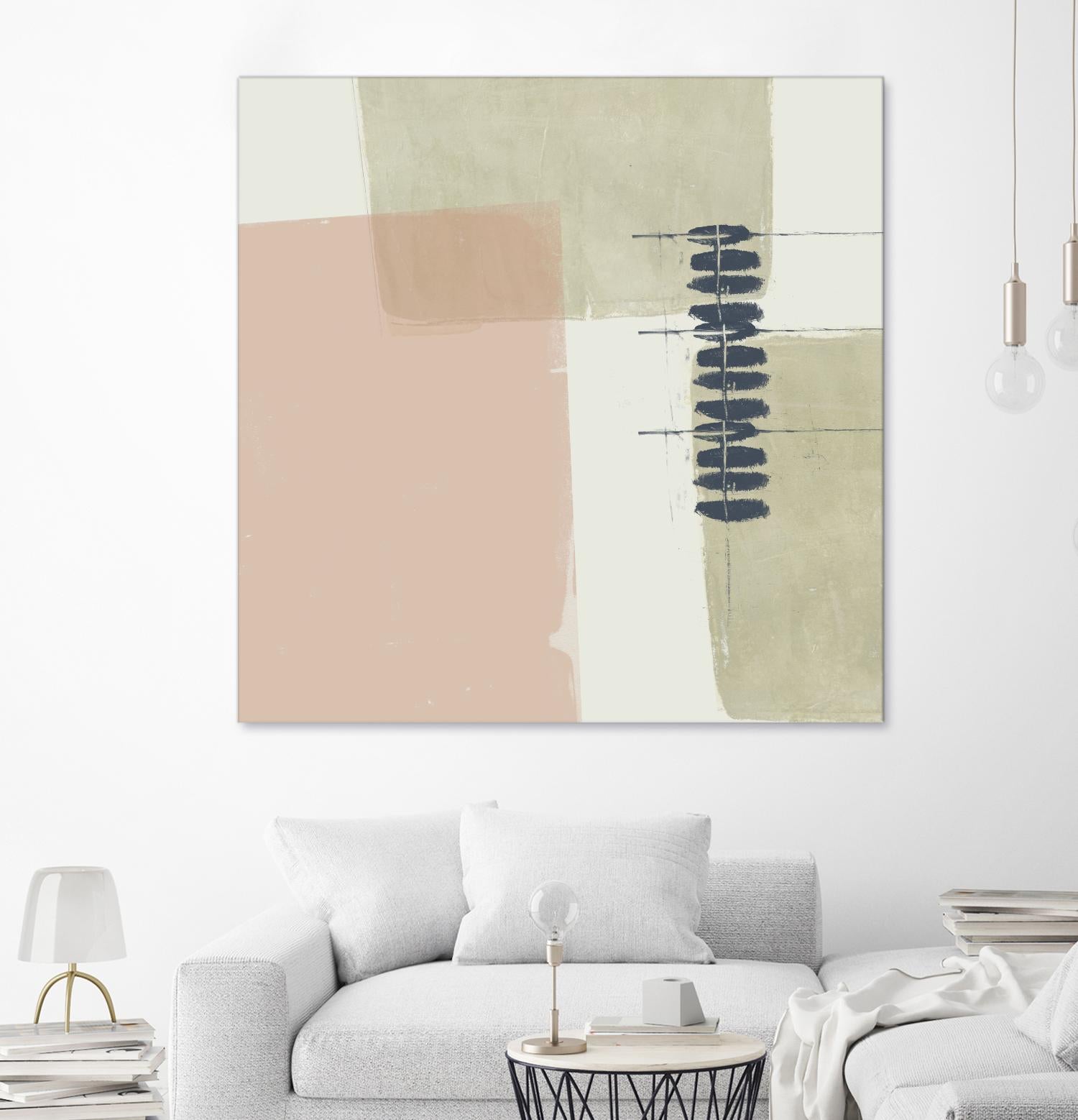 Monotype Abstraction II by Jennifer Goldberger on GIANT ART - pink abstract