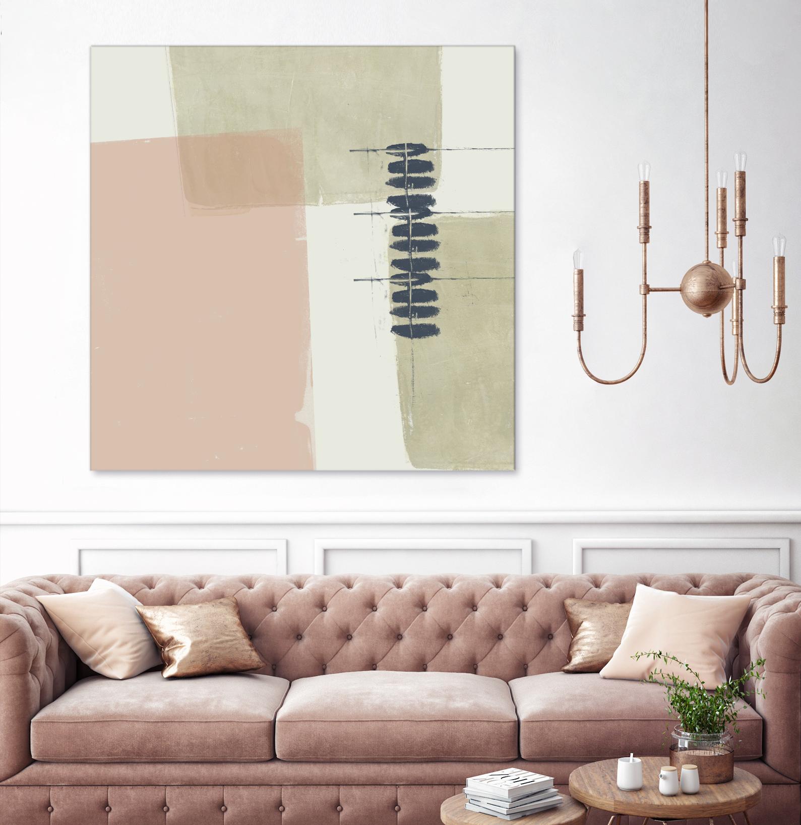 Monotype Abstraction II by Jennifer Goldberger on GIANT ART - pink abstract