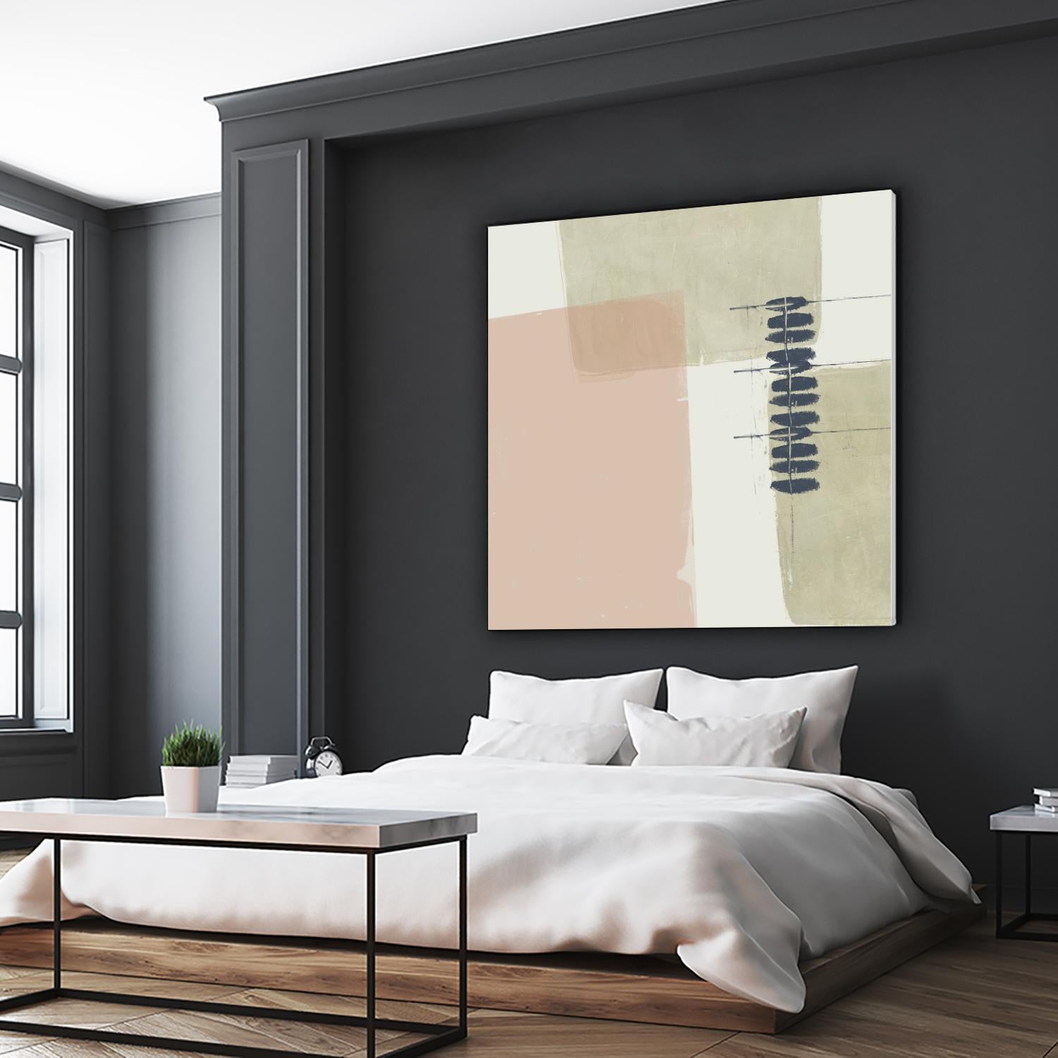 Monotype Abstraction II by Jennifer Goldberger on GIANT ART - pink abstract