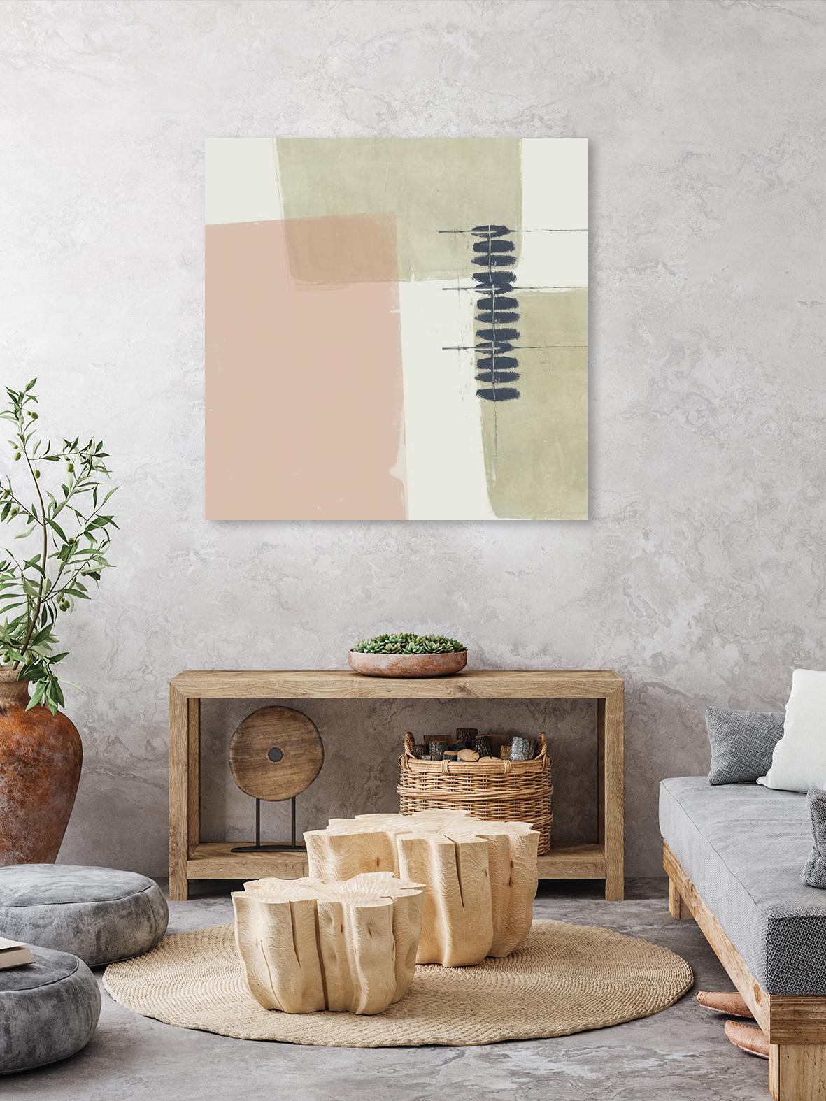 Monotype Abstraction II by Jennifer Goldberger on GIANT ART - pink abstract