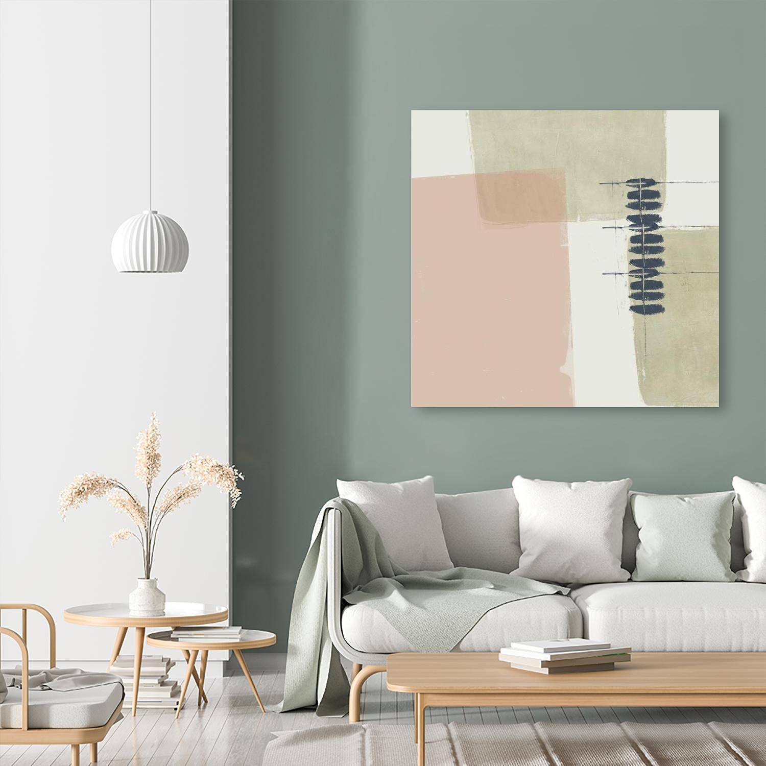 Monotype Abstraction II by Jennifer Goldberger on GIANT ART - pink abstract